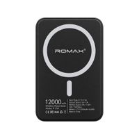 Power Bank Magnético Inalámbrico 12000 mAh con Carga Rápida 22.5W Negro