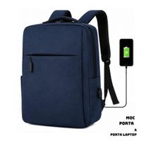 MOCHILA PORTA LAPTOP MINIMALISTA - AZUL