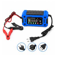 cargador de bateria inteligente para carro auto eléctrico gancho cocodrilo positivo y negativo