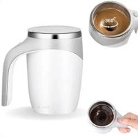 Taza mezcladora batidora agitadora recargable de acero inoxidable pastilla giratoria magnética Gris