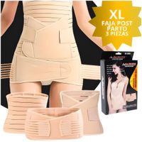 Faja Post parto de 3 Piezas Abdomen Cintura y Pelvis XL