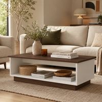 Mesa de centro rectangular Siena caramelo Muebleo.pe
