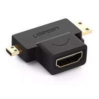 Adaptador 2 en 1 Mini HDMI y Micro HDMI Macho a HDMI Hembra UGREEN
