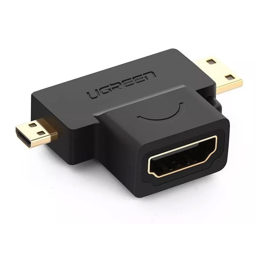 Adaptador 2 en 1 Mini HDMI y Micro HDMI Macho a HDMI Hembra UGREEN