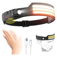 Linterna Cabeza Recargable Con Sensor 10 Modos De Luz Blanco