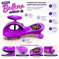 TWISCAR BALLENA INFANTIL PREMIUM 2026 CON BLUETOOTH - MÚSICA - LUCES LED Y LLANTAS DE SILICONA