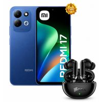 Celular Xiaomi Redmi 17 128GB 4GB Azul y Audifonos Inalambricos 1HORA AUT205 Negro