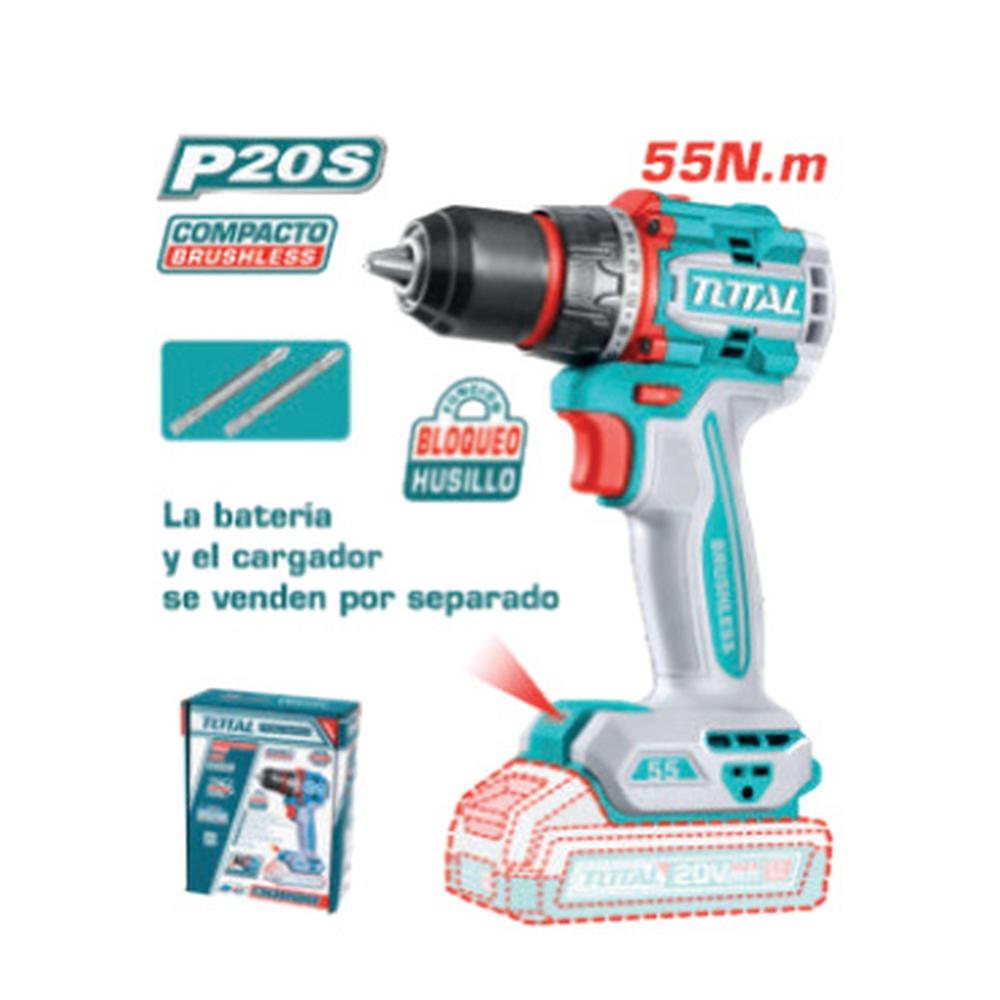 Taladro 20v 55nm 13mm 22+1 Compacto Brushless Industrial Tdli205581