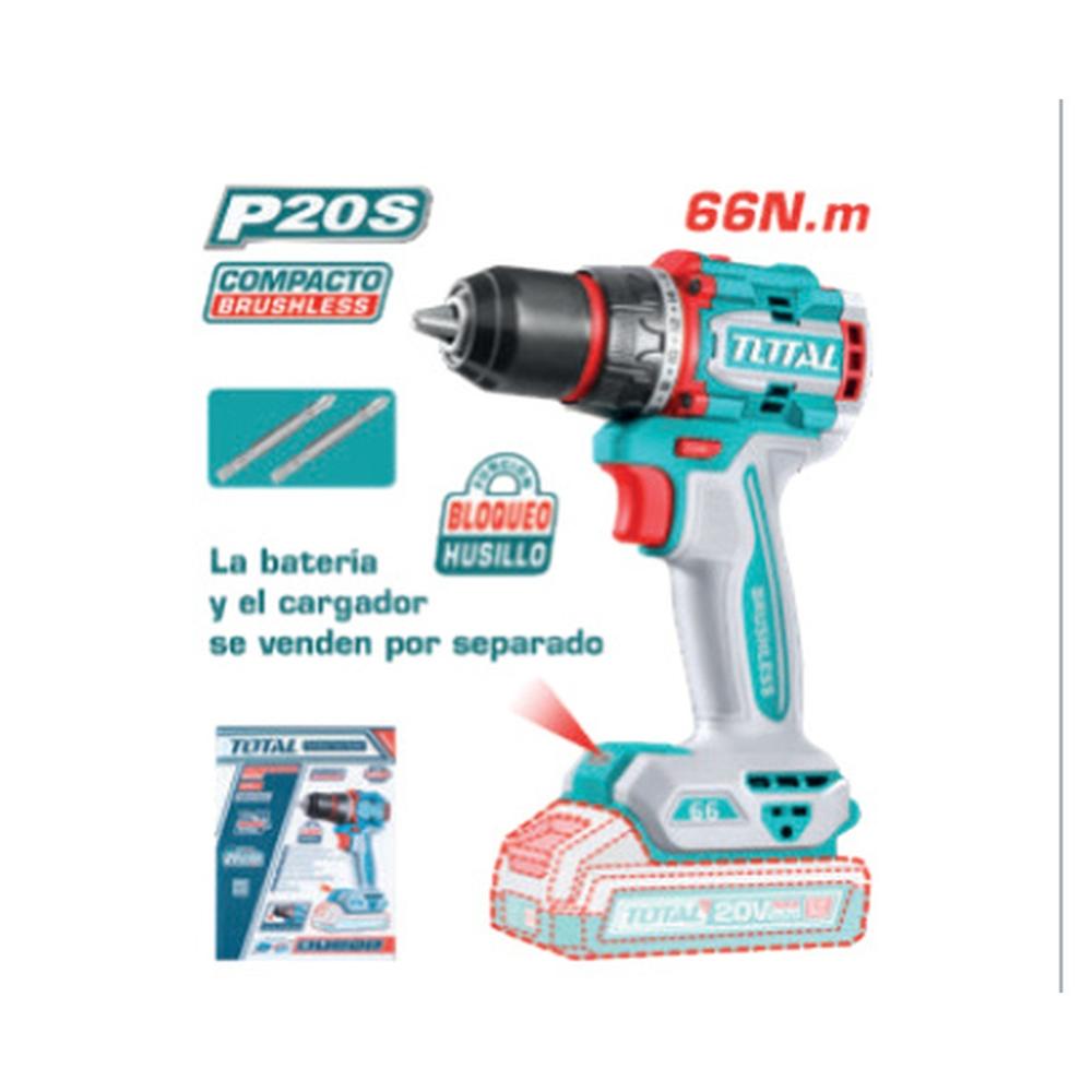 Taladro 20v 66nm 13mm 22+1 Compacto Brushless Industrial Tdli206681