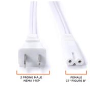 CABLE PODER TIPO 8 BLANCO - 1.5 METROS