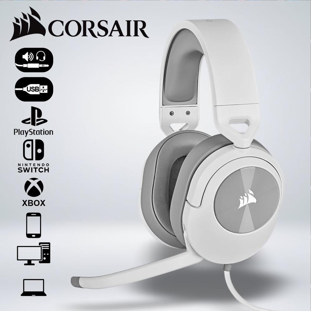 AUDIFONO GAMER CORSAIR HS55 SURROUND V2 MULTIPLATAFORMA BLANCO CA-9011390-WW