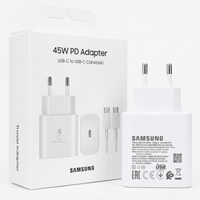 Cargador Samsung 45W Carga Rápida combo Cable Usb C Blanco