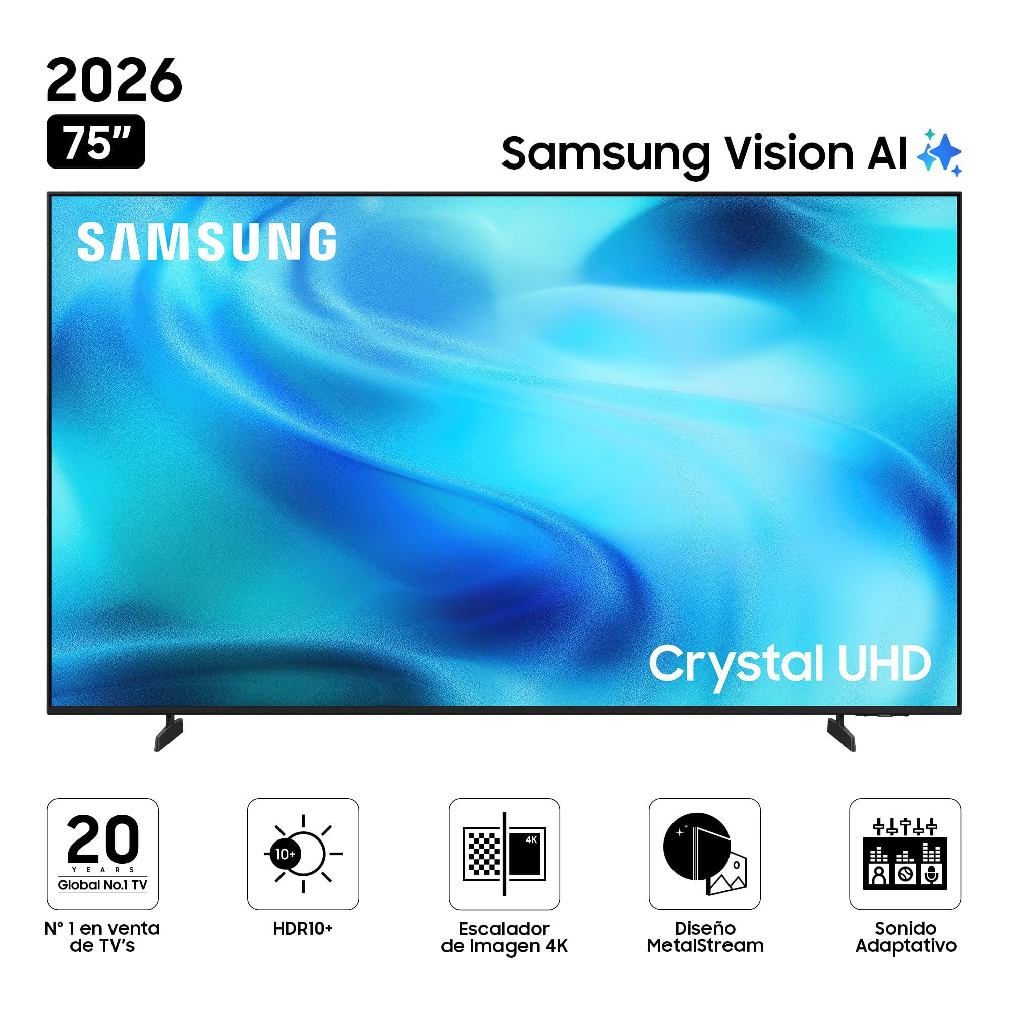 Televisor SAMSUNG CRYSTAL UHD 75"" UHD 4K Smart TV UN75U8000HGXPE