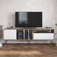 Mesa de TV 75 Umbridge Espresso con Blanco Coricha Home