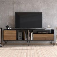 Mesa de TV 75 Umbridge Negro con Espresso Coricha Home