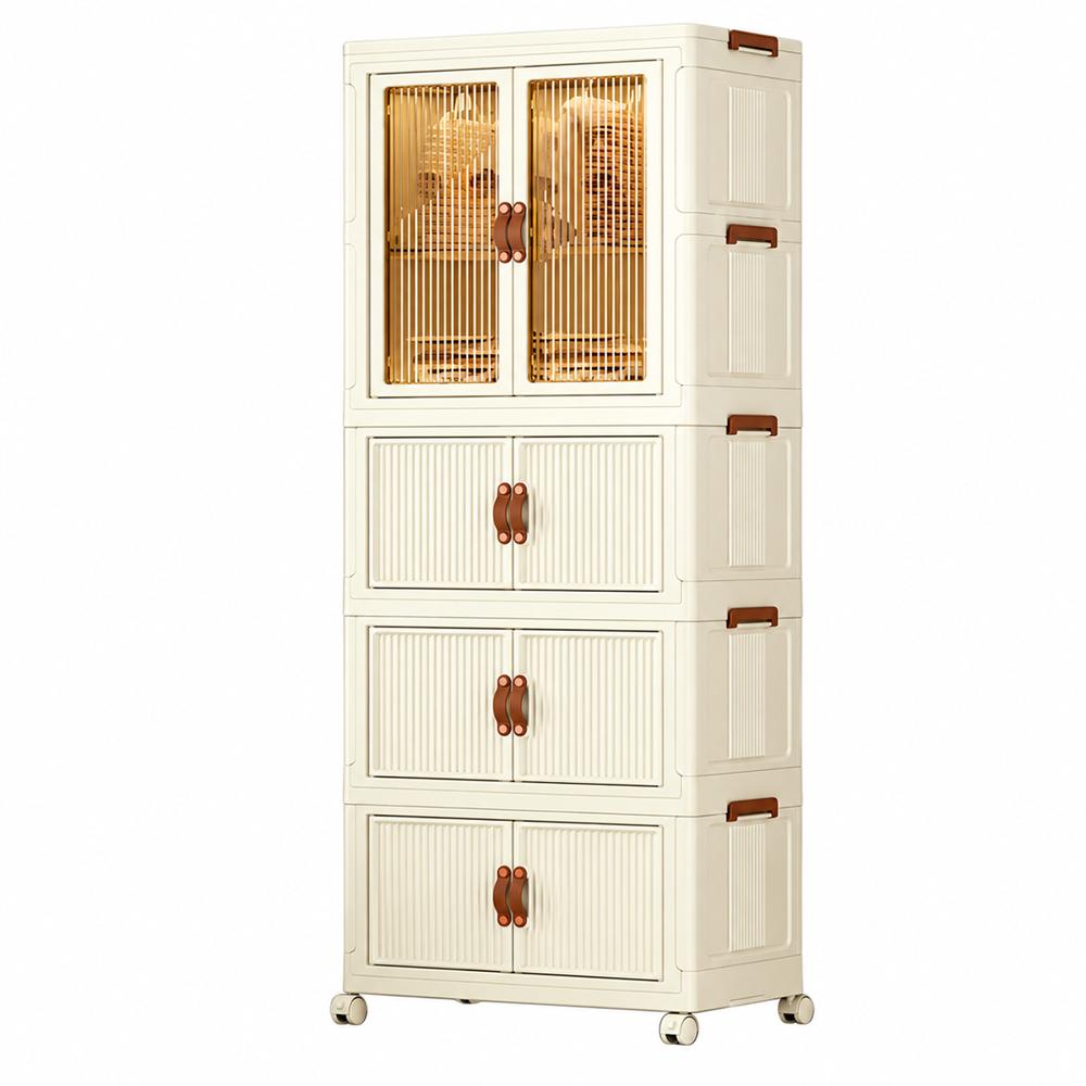 Ropero de 1 Cuerpo Plegable de 191cm Blanco
