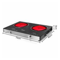 Cocina de Inducción Infrarroja Doble Hornilla RAF 7000 Watts R.8050
