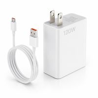 Cargador Rápido 120W Compatible con Xiaomi USB Tipo C Cable de Carga