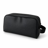 Neceser Organizador de Viaje para Hombre Negro Impermeable con Asa y Diseño Ejecutivo
