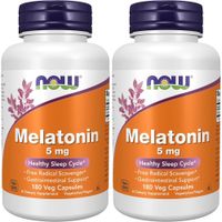 MELATONINA NOW FOODS 5 MG 180 CÁPSULAS | PACK 2