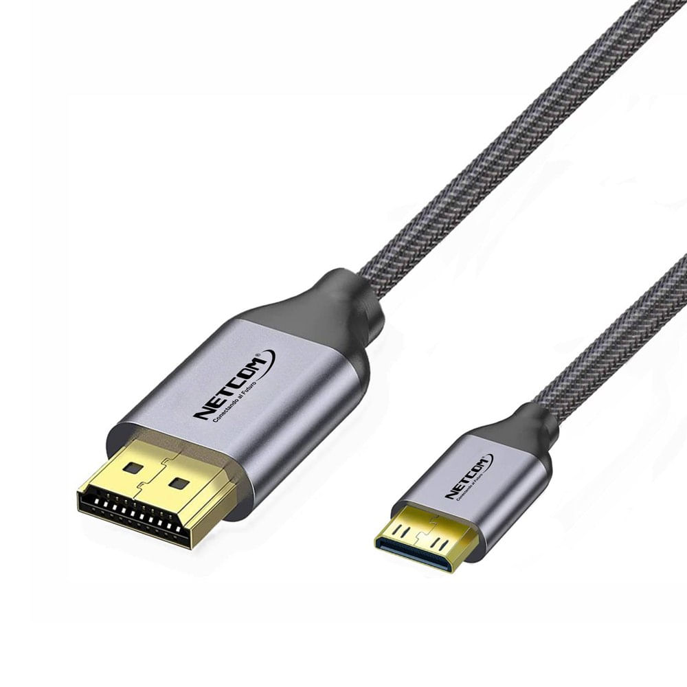 Cable Mini Hdmi a Hdmi 3 Metros NETCOM 2.0 4K 60 Hz ULTRA HD eARC