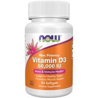 VITAMINA D3 NOW FOODS 50000 UI 50 CÁPSULAS BLANDAS