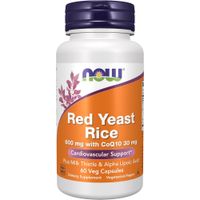 ARROZ DE LEVADURA ROJA + COQ10 NOW FOODS 60 CÁPSULAS