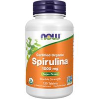 ESPIRULINA ORGÁNICA NOW FOODS 1000 MG 120 TABLETAS