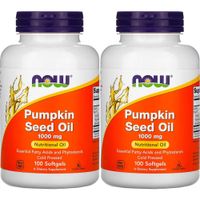ACEITE DE SEMILLA DE CALABAZA NOW FOODS 1000 MG 100 CÁPSULAS BLANDAS | PACK 2