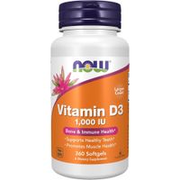 VITAMINA D3 NOW FOODS 1000 UI 360 CÁPSULAS BLANDAS