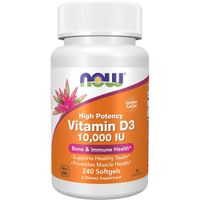 VITAMINA D3 NOW FOODS 10000 UI 240 CÁPSULAS BLANDAS