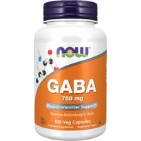 GABA NOW FOODS 750 MG 100 CÁPSULAS