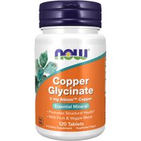 GLICINATO DE COBRE NOW FOODS 3 MG 120 TABLETAS