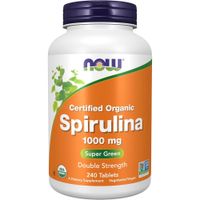 ESPIRULINA ORGÁNICA NOW FOODS 1000 MG 240 TABLETAS