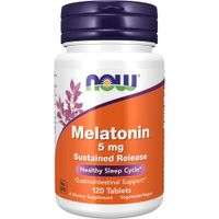 MELATONINA NOW FOODS 5 MG LIBERACIÓN PROLONGADA 120 TABLETAS