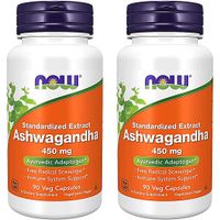 ASHWAGANDHA NOW FOODS 450 MG 90 CÁPSULAS | PACK 2