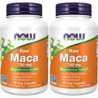 MACA RAW NOW FOODS 750 MG 90 CÁPSULAS | PACK 2