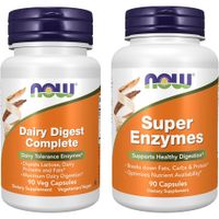 ENZIMAS DIGESTIVAS + DAIRY DIGEST NOW FOODS | SET 2