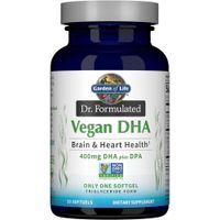 OMEGA 3 DHA VEGANO GARDEN OF LIFE DR. FORMULATED 400 MG + DPA 90 MG 30 CÁPSULAS