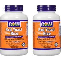 ARROZ DE LEVADURA ROJA NOW FOODS 600 MG + COQ10 30 MG 120 CÁPSULAS | PACK 2