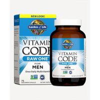MULTIVITAMÍNICO GARDEN OF LIFE VITAMIN CODE RAW ONE FOR MEN 75 CÁPSULAS