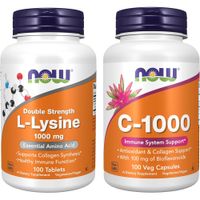 L-LISINA + VITAMINA C NOW FOODS | SET 2