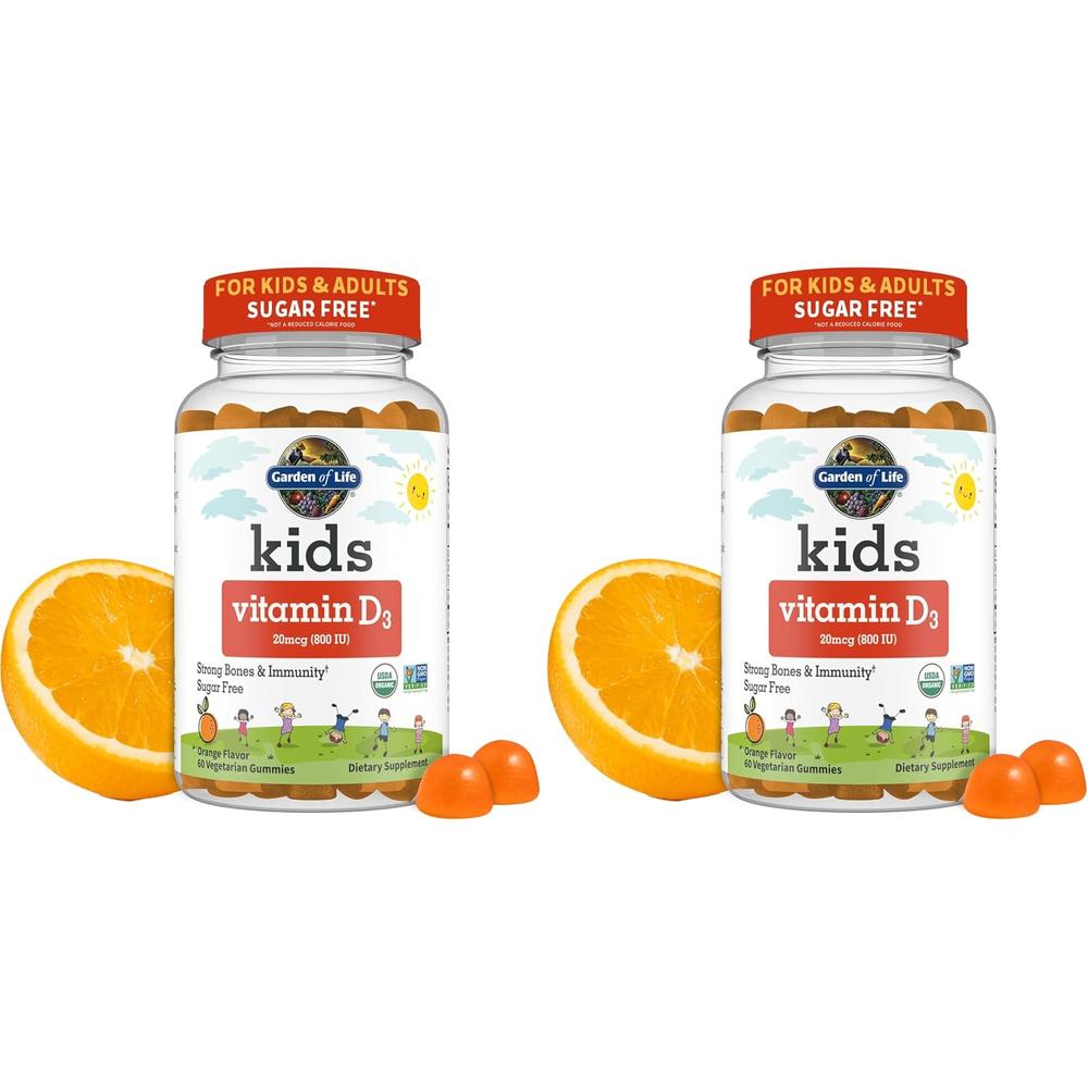 VITAMINA D3 GARDEN OF LIFE KIDS 800 UI NARANJA 60 GOMITAS | PACK 2