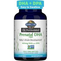 OMEGA 3 DHA VEGANO GARDEN OF LIFE DR. FORMULATED PRENATAL 400 MG + DPA 90 MG 30 CÁPSULAS