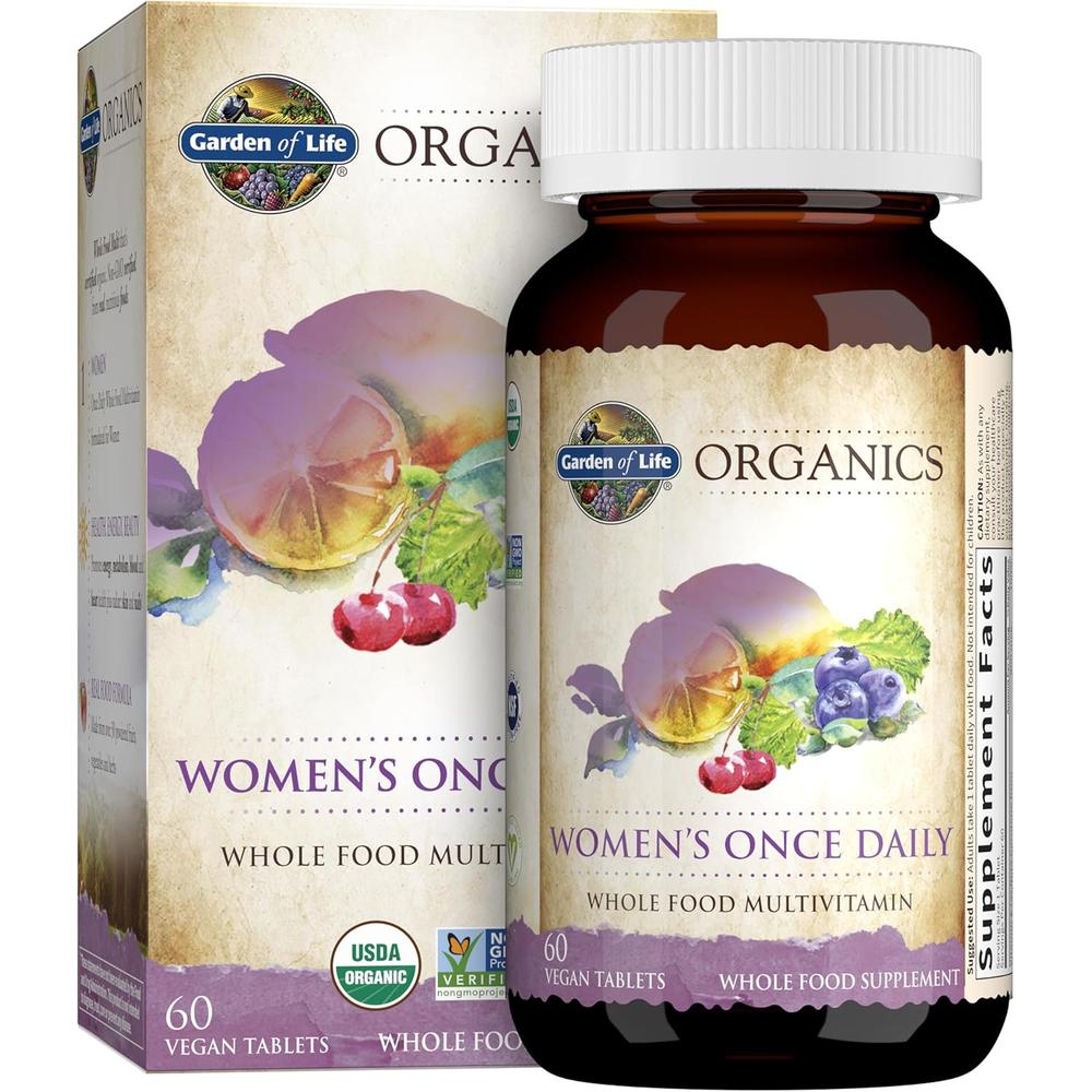 MULTIVITAMÍNICO GARDEN OF LIFE ORGANICS WOMEN'S ONCE DAILY 60 TABLETAS | PACK 6