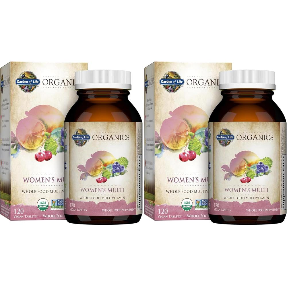 MULTIVITAMÍNICO GARDEN OF LIFE ORGANICS WOMEN'S MULTI 120 TABLETAS | PACK 2