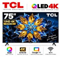 Televisor TCL QLED 75 pulgadas Smart TV 75T6C 4K Google TV
