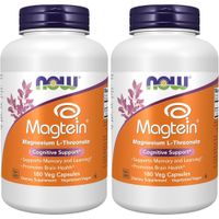 MAGTEIN MAGNESIO L-TREONATO NOW FOODS 180 CÁPSULAS | PACK 2