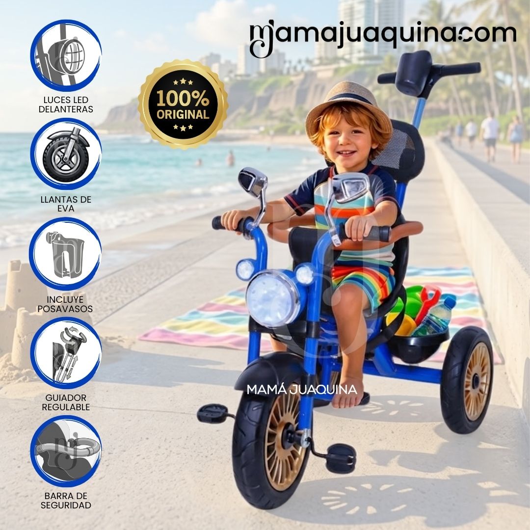 Triciclo Giratorio con reflector CHOPPER LT Blue