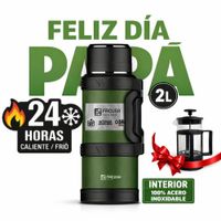 FACUSA - TERMO EXPLORER EN ACERO INOXIDABLE 2L - VERDE Y NEGRO + CAFETERA GRATIS